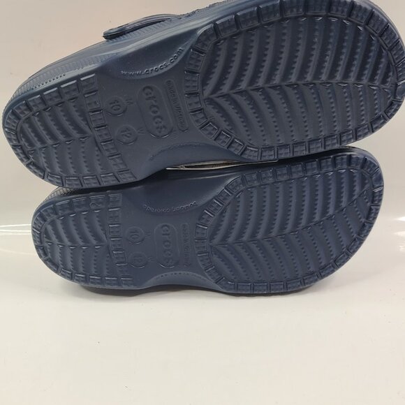 Crocs Men\'s‎ Navy Baya Lined 205969-463 Adjustable Slip-On Casual Clogs Size 9 main image 5